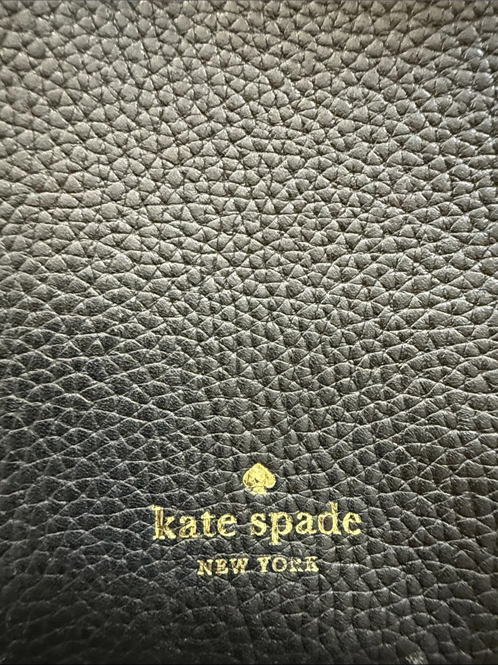 kate spade Black Pebbled Leather Tassel Crossbody Bag